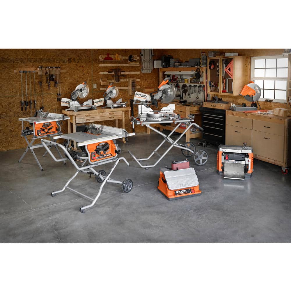 Sierra Ridgid Sierra de mesa portátil con cable para trabajo, de 15 amperios y 10 pu ...